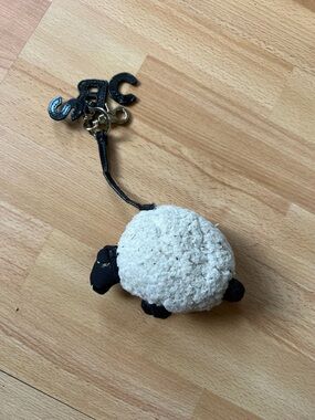 See By Chloe Cream and Black Sheep Keychain Charm, fair condition